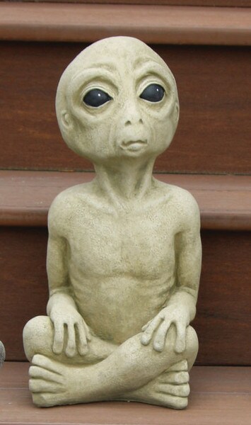 Alien Cement Stone Garden Statue